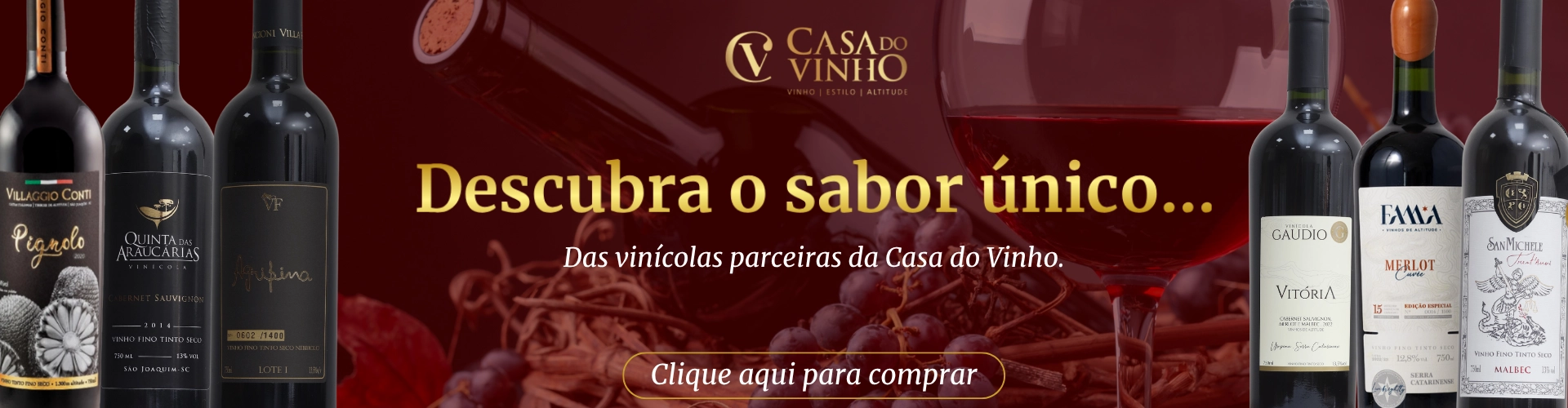 Descubra o sabor único das vinícolas parceiras da Casa do Vinho.
