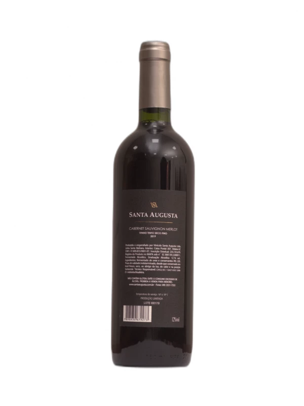 Vinho Santa Augusta - Corte Tapera - Tinto Seco - 45% Merlot, 35% Cabernet Sauvignon, 15% Malbec e 5% Montepulciano - 750 ml