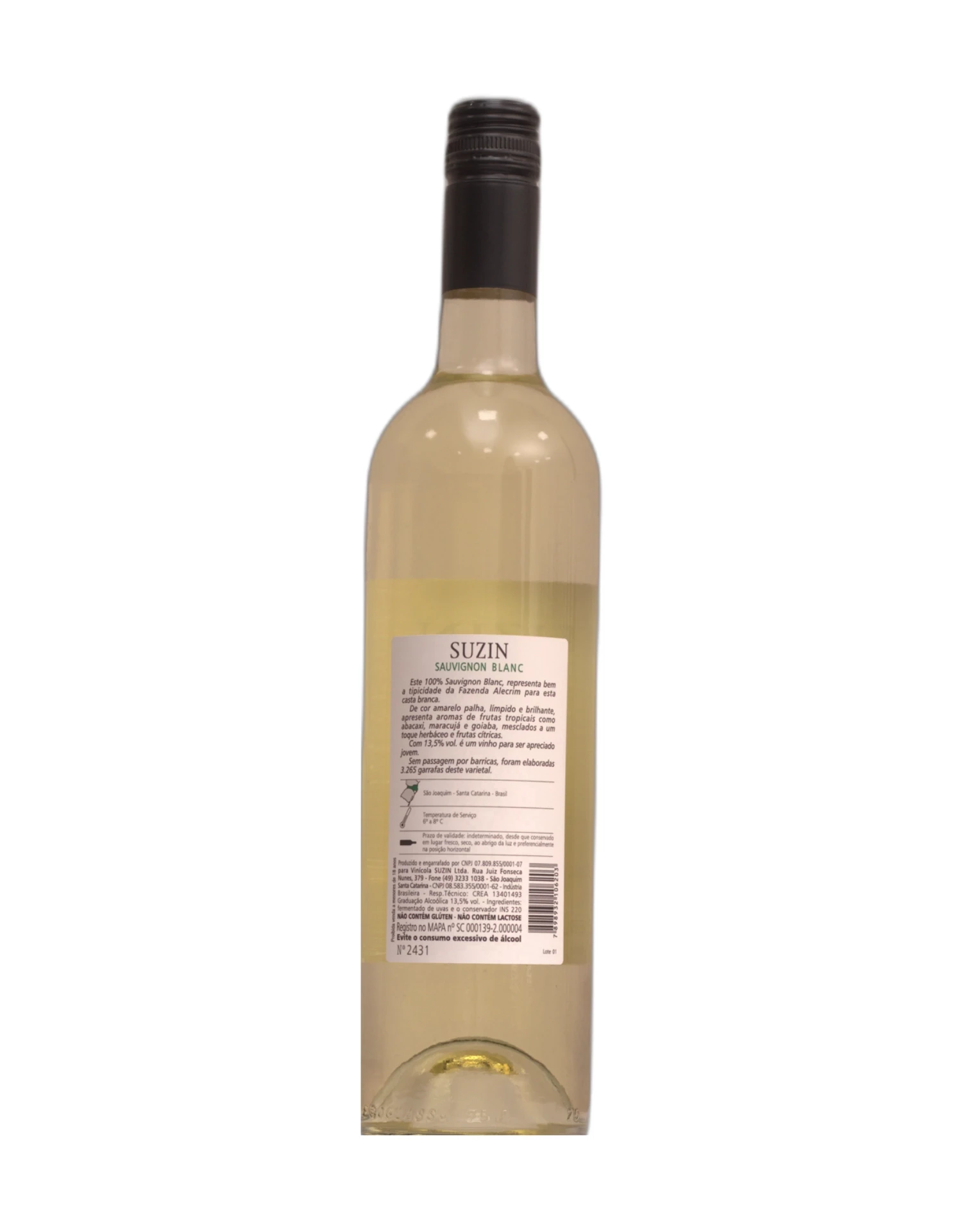 Vinho Suzin - Branco Seco - Sauvignon Blanc - 750 ml