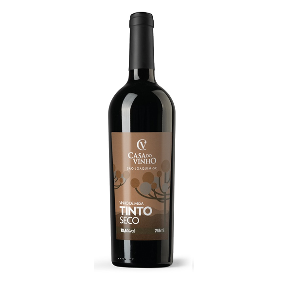 Vinho de Mesa - CV - Colonial - Tinto - Seco* - Bordô - 750 ml