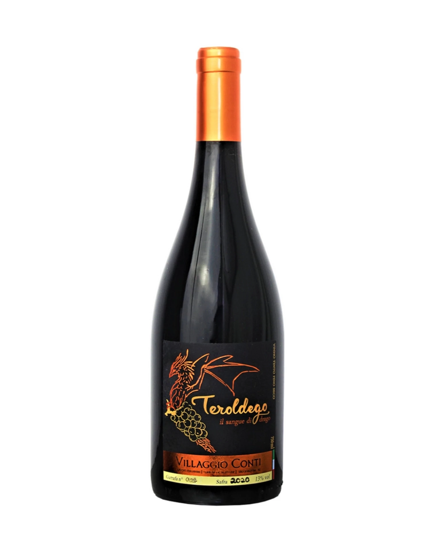 Vinho  Villaggio Conti - Tinto Seco - Teroldego - 750 ml