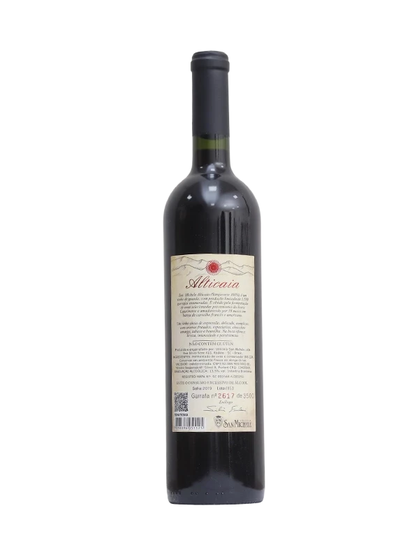 Vinho San Michele - Alticaia - Tinto Seco - Sangiovese - 750 ml (Verso)