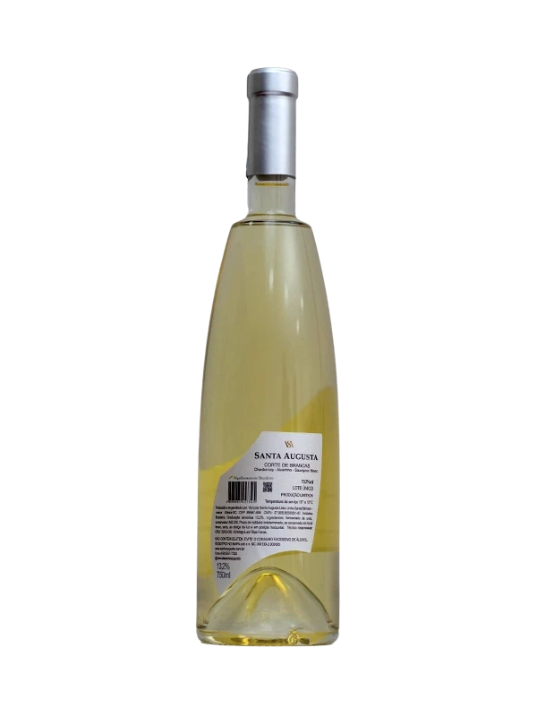 Vinho Santa Augusta - VSA -  Corte de Brancas - Chardonnay, Sauvignon Blanc e Alvarinho - Branco Seco - 750ml (verso)