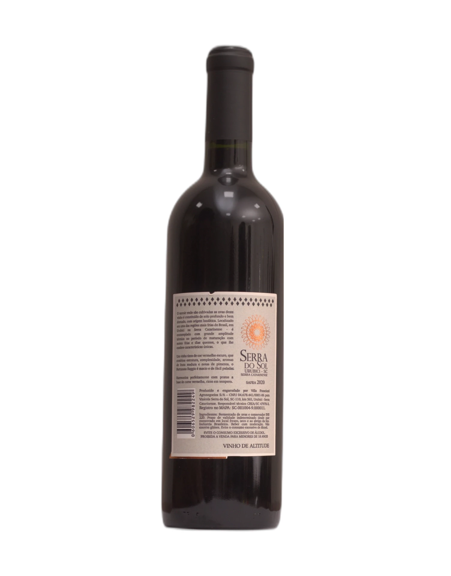 Vinho Serra do Sol - Fortunata  - Tinto Seco - Merlot e Montepulciano - 750 ml