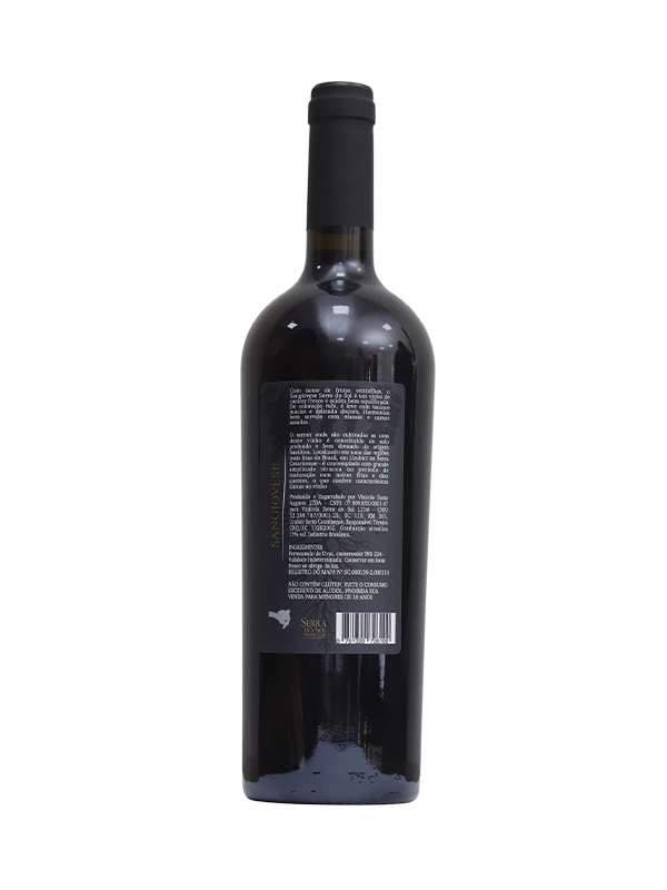 Vinho Serra do Sol - Sangiovese - Tinto Seco  - 750 ml (verso)
