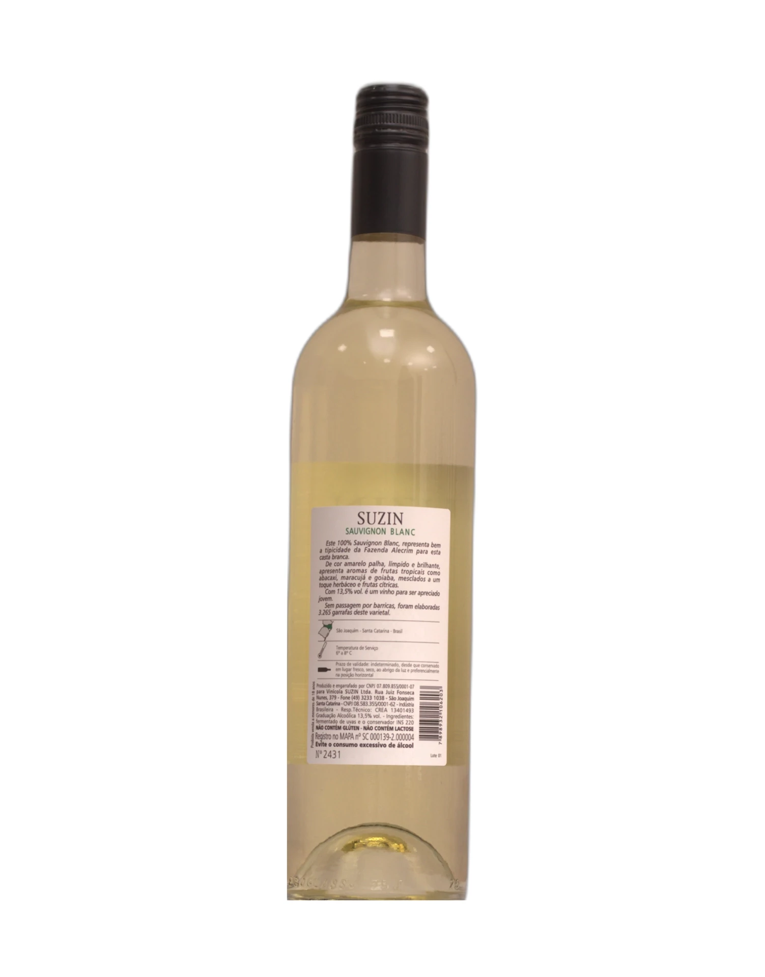 Vinho Suzin - Branco Seco - Sauvignon Blanc - 750 ml