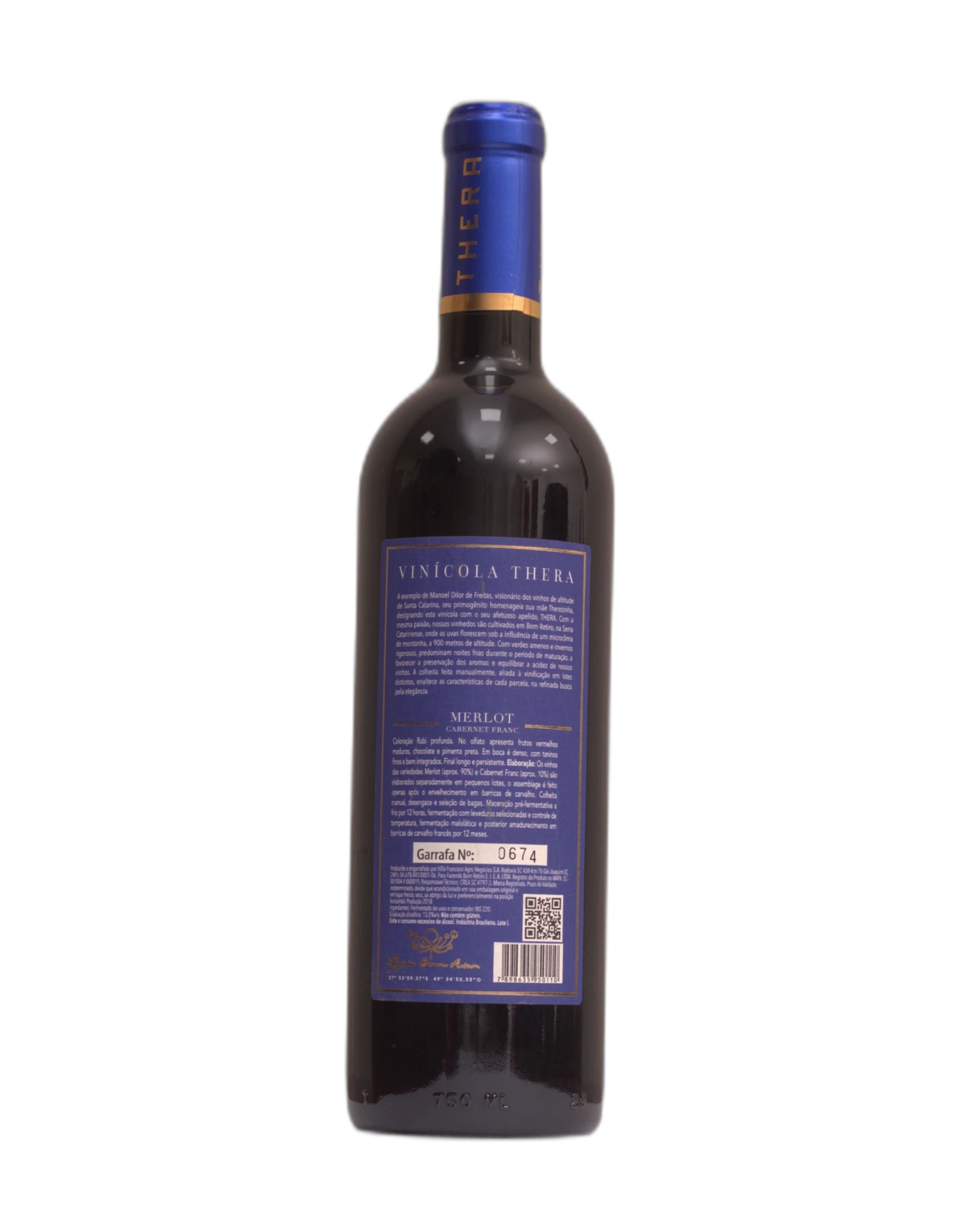 Vinho Thera - Madai - Tinto Seco - Cabernet Franc, Merlot, Syrah e Malbec - 750 ml