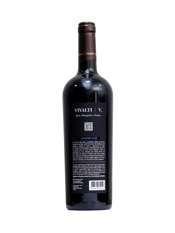 Vinho La Casa Vivalti - Assemblage - Tinto Seco - 750 ml (verso)