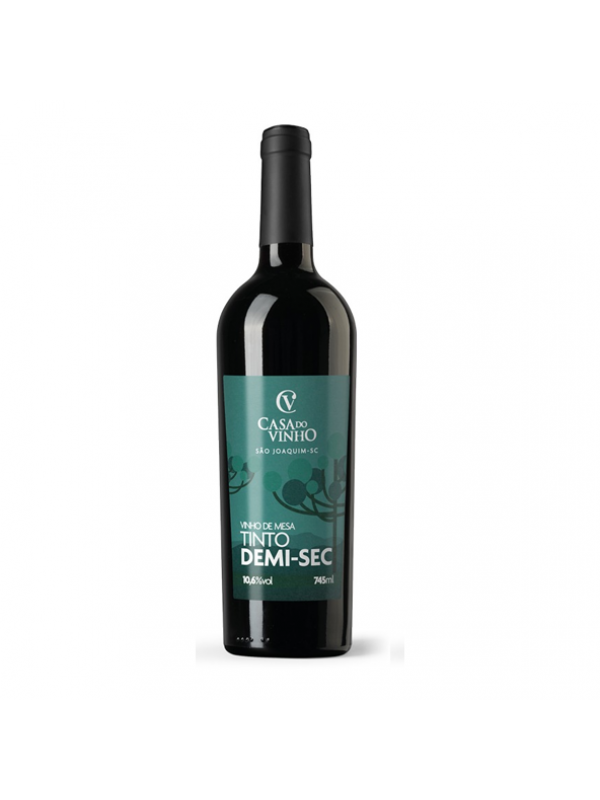 Vinho de Mesa - CV - Colonial - Tinto - Demi - Sec* - Bordô e Isabel - 750 ml