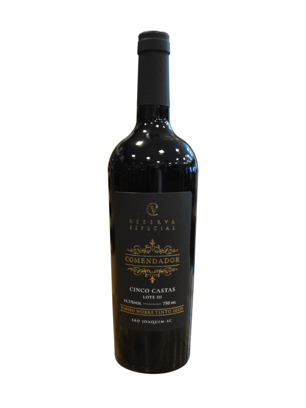 Vinho Comendador - Cinco Castas - Tinto Seco - Cabernet Sauvignon, Cabernet Franc, Merlot, Malbec e Tannat 750 ml