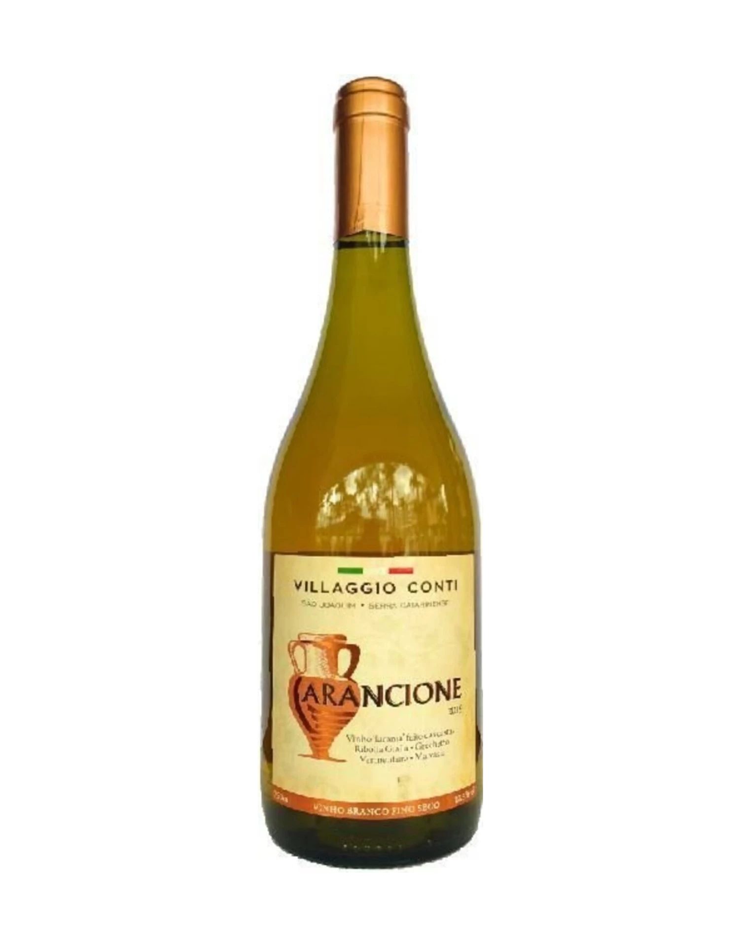 Vinho Villaggio Conti  - Arancione(Laranja) - Branco Seco - Ribolla Gialla, Grechetto, Malvasia Aromática e Vermentino - 750 ml